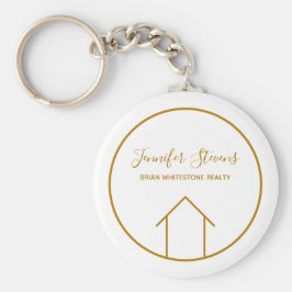 Real Gods Modern House Chic Guld Anpassningsbar Re Nyckelring
