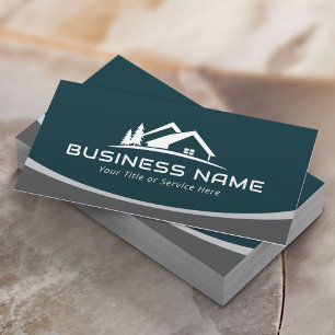 Real Gods Modern House Logotyp Professionell Realt Visitkort