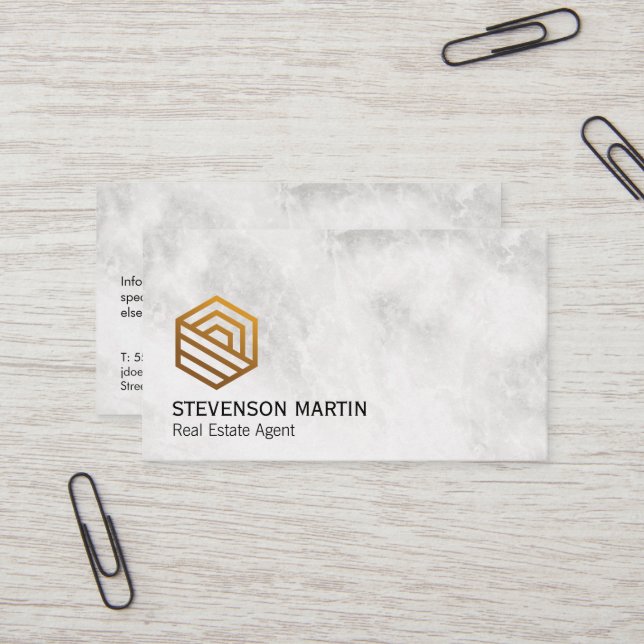 Real Gods Modern Logotyp Visitkort (Fram/Back In Situ)