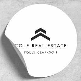 Real Gods | Modern minimal lista Agent Realtor Runt Klistermärke