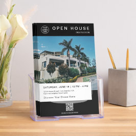 Real Gods Open House-Logotyp Photo QR Black