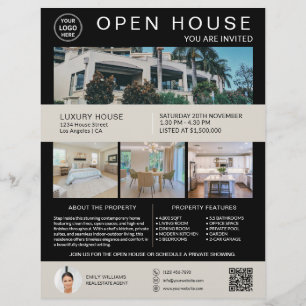 Real Gods Open House-Logotyp Photo QR Black Reklamblad