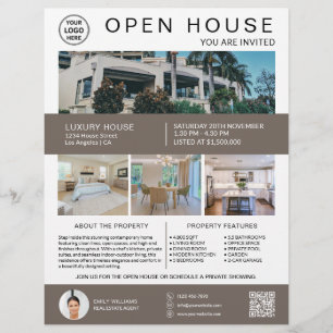 Real Gods Open House-Logotyp Photo QR Reklamblad