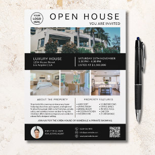Real Gods Open House-Logotyp Photo QR White Reklamblad