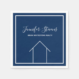 Real Gods Open House Navy Blue Company Marknadsför Pappersservett