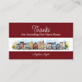 Real Gods Open House Tack Burgandy Tidsbeställning Kort