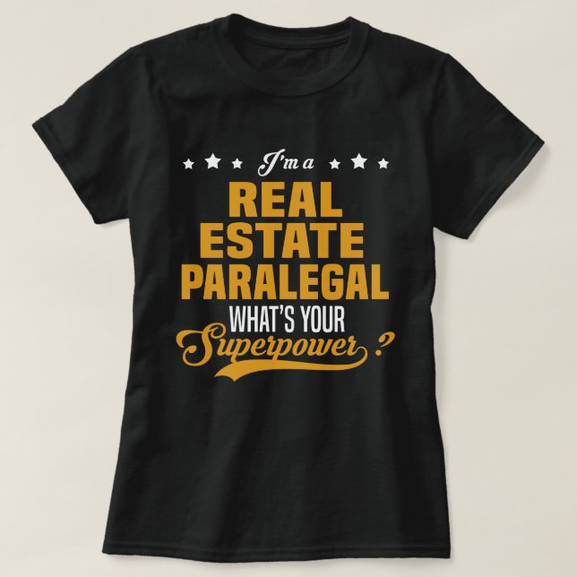 Real Gods Paralegal T Shirt (Design framsida)