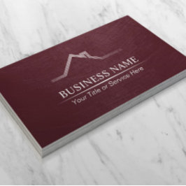 Real Gods Professionell Burgundy Red Realtor Visitkort