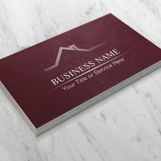 Real Gods Professionell Burgundy Red Realtor Visitkort (Skapare uppladdad)