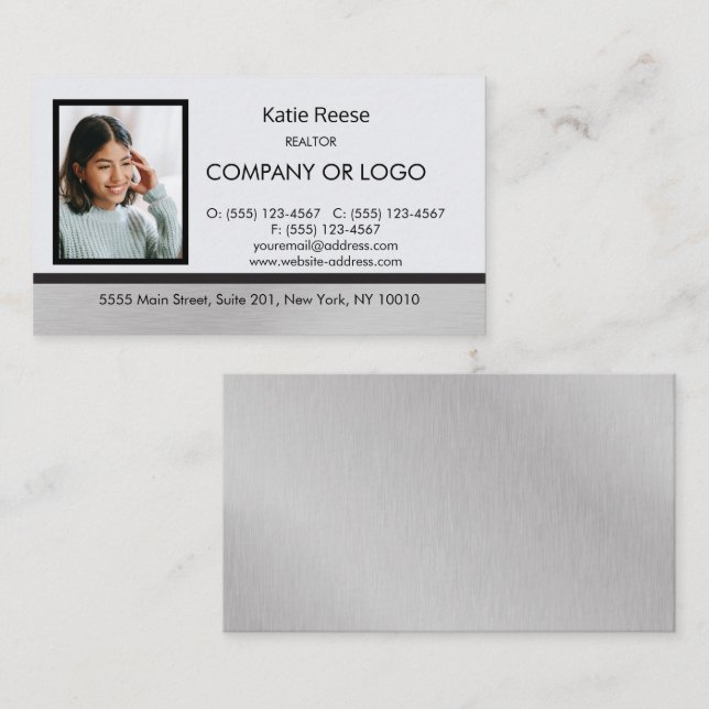 Real Gods Professionell Lägg till bild och Logotyp Visitkort (Fram/baksida)