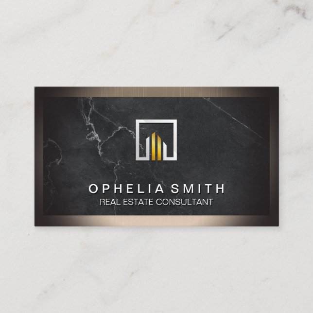 Real Gods | Realtor Agent | Executive Marble Visitkort (Framsida)