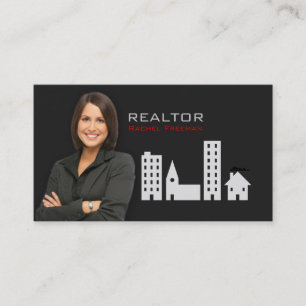 Real Gods Realtor Egendom Manager Byggnad City Visitkort