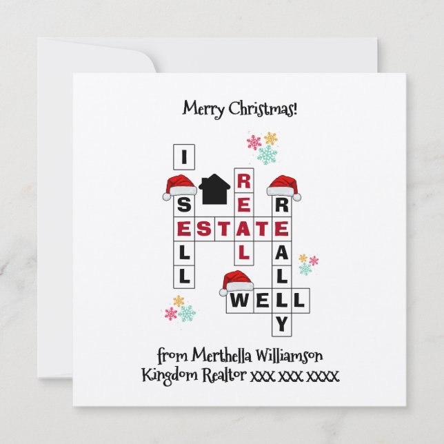 Real Gods Realtor Gift CHRISTMAS Kraft Card (Framsida)