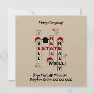 Real Gods Realtor Gift CHRISTMAS Kraft Card