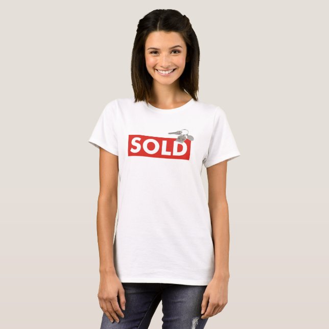 Real Gods Red Sold Sign Nycklar to Home T-Shirt (Hel framsida)