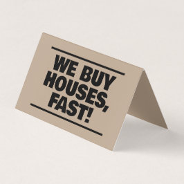 Real Gods we Buy Houses QR Foldad Visitkort