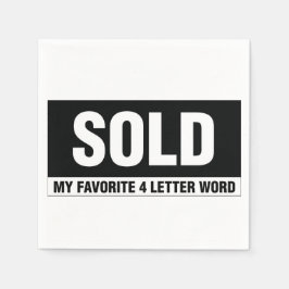 Real Gods White Standard Cocktail Papper Napkins Pappersservett