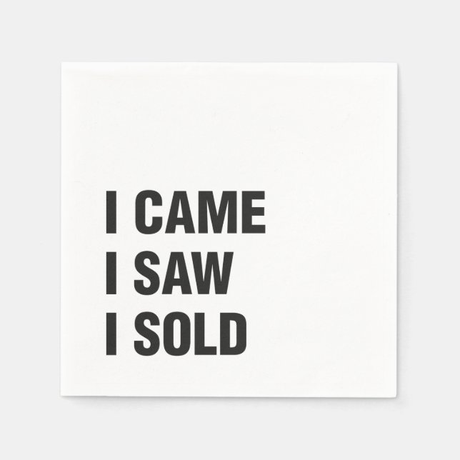 Real Gods White Standard Cocktail Papper Napkins Pappersservett (Framsidan)