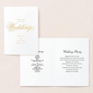 Real Gold Foil Bröllop Order Program