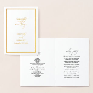 Real Gold Foil Bröllop Order Program