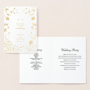 Real Gold Foil Bröllop Order Program