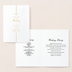Real Gold Foil Bröllop Order Program
