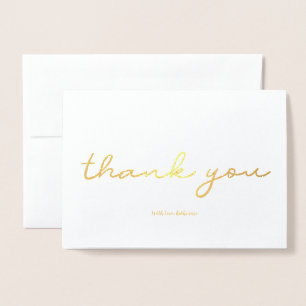 Real Gold Foil Personlig Elegaton Tack Folierat Kort