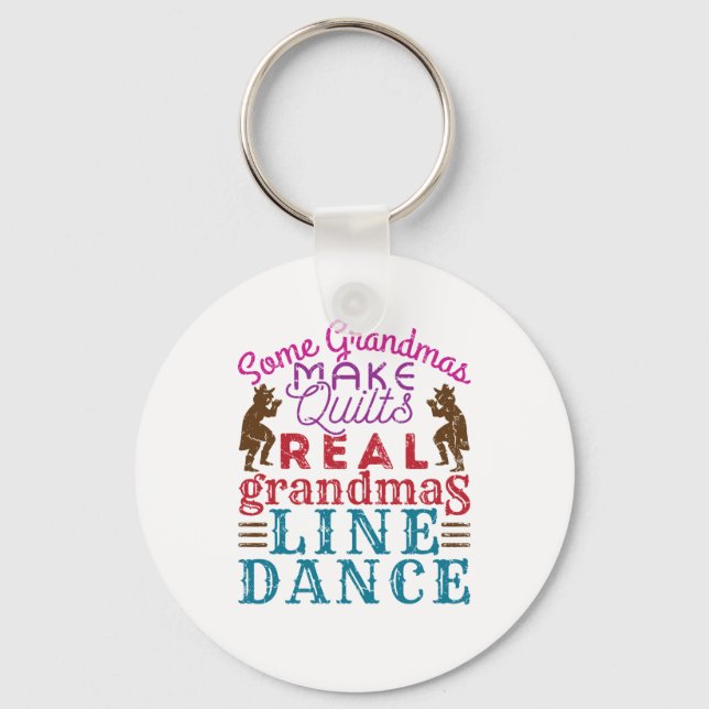 Real Grandmas Line Dance Cute Line Dancing Nyckelring (Framsida)