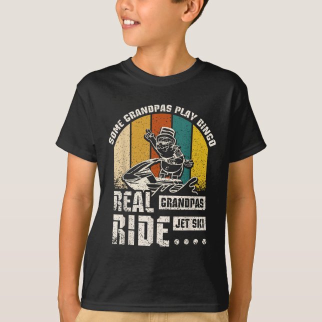 Real Grandpas Ride Jet Ski T Shirt (Framsida)