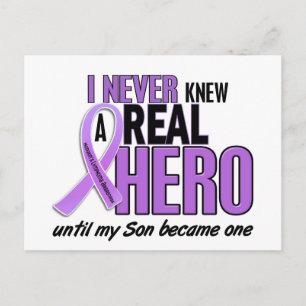 REAL HERO 2 Son HODGKINS SJUKDOM T-Shirts Vykort