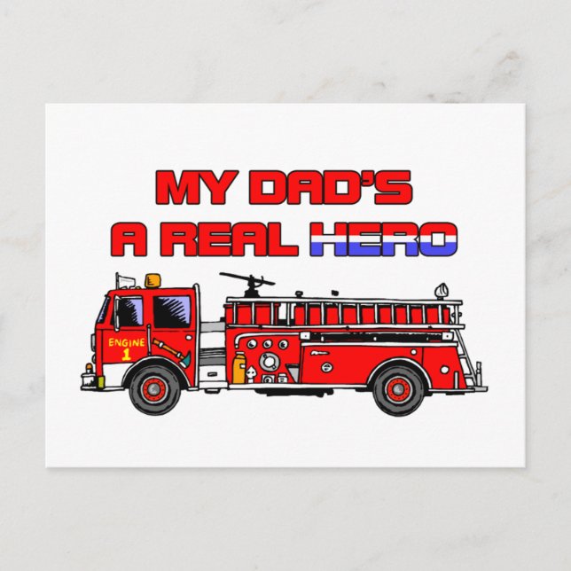 Real Hero Firefighter Vykort (Framsida)