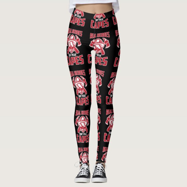 Real Heroes Bäror inte brandman Leggings (Framsida)