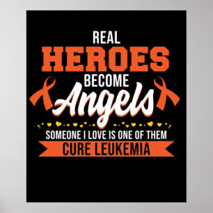 Real Heroes blir Änglar Leukemi-medvetande Poster