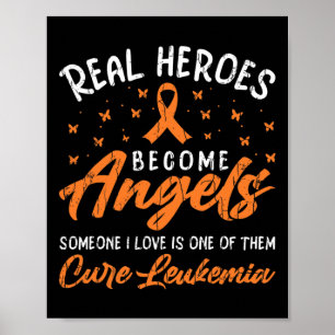 Real Heroes blir medvetenhet om Änglar Lycklig Leu Poster