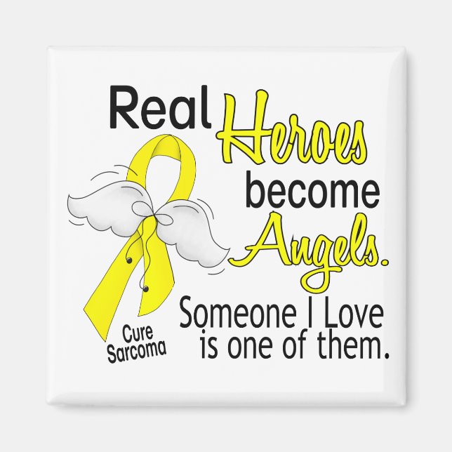 Real Heroes Blome Änglar Sarcoma Magnet (Framsidan)