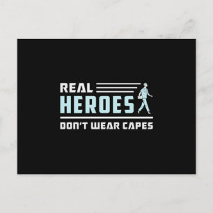 Real Heroes Sjukvårdare Ambulance EMS Funny Vykort