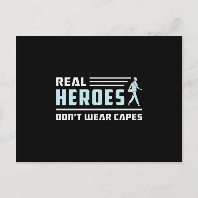 Real Heroes Sjukvårdare Ambulance EMS Funny Vykort (Framsida)