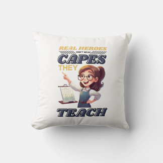 Real Heroes Teach Pillow - Läraruppskattning Kudde