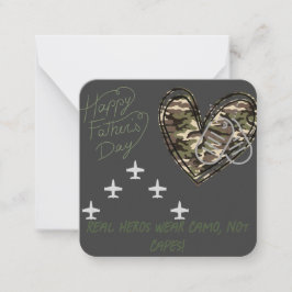 Real Heros Bära Camo, inte Capes Fars dag Card Anteckningskort