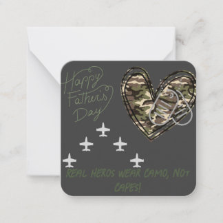 Real Heros Bära Camo, inte Capes Fars dag Card Anteckningskort