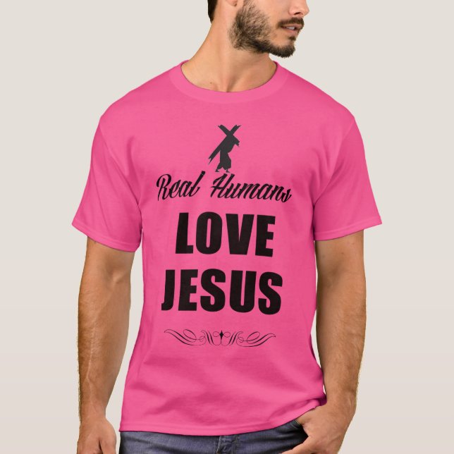 Real Humans Kärlek Jesus T Shirt (Framsida)
