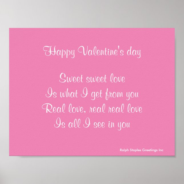 Real kärlek valentins dag poster (Framsidan)