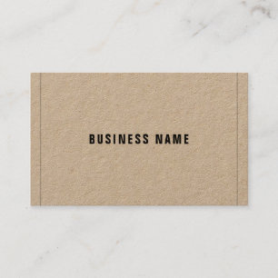 Real Kraft Papper Modern Sophisticated Company Visitkort