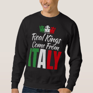 Real Kung Kom från Italien Italienska Kung Lång Ärmad Tröja