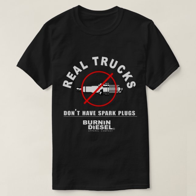 Real Lastbilar har inte gnik-plugin Diesel Lastbil T Shirt (Design framsida)