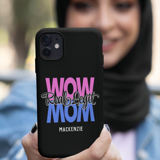 Real Legit Wow Mamma Print (Rosa & Blue) Fodral (Skapare uppladdad)