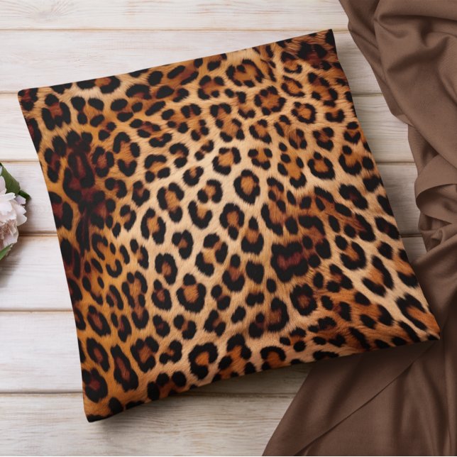Real Leopard Päls Skin-områden Kudde (Skapare uppladdad)