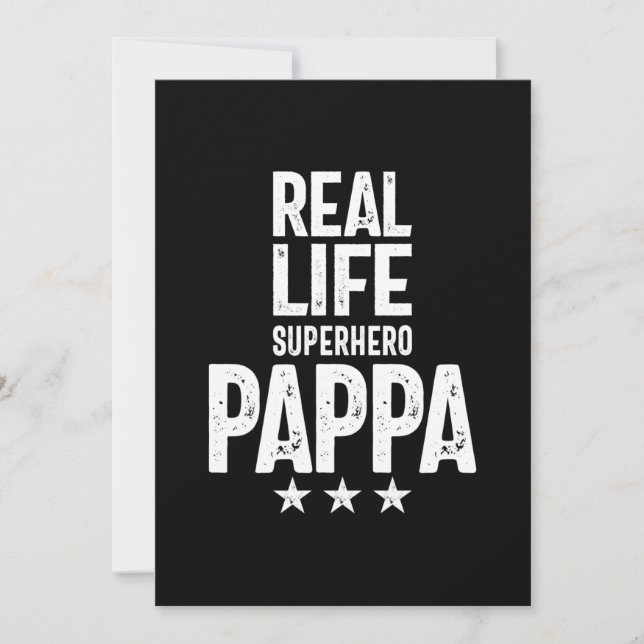 Real Life Superhjälte-pappa | Far Gift Tack Kort (Framsida)