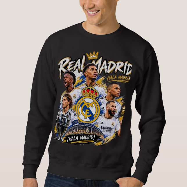 Real Madrid Champions Tröja Lång Ärmad Tröja (Framsida)