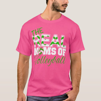 Real Mammor av Volleyball Grönt Volleyball Mamma T Shirt